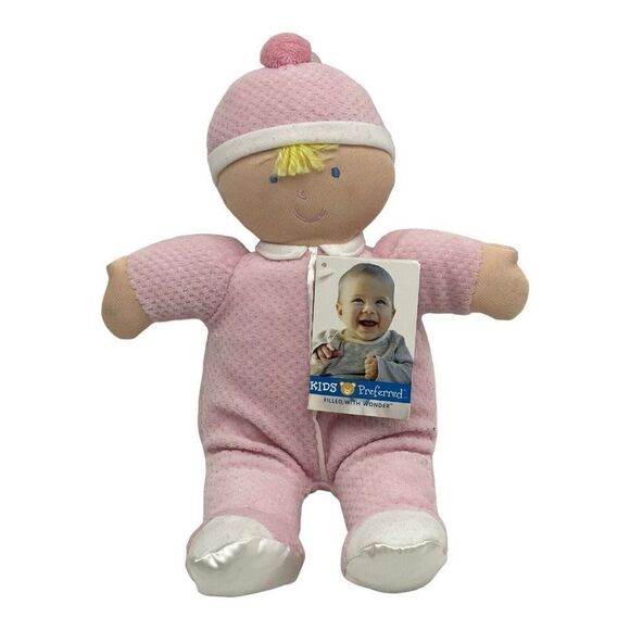 READ Kids Preferred 2011 Pink Plush Doll Stuffed Toy Blonde Hair with tag READ - Picture 1 of 7
